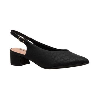 Slingback-Preto-Cabedal-Texturizado-Bico-Fino-|-Comfort-Tamanho--34---Cor--PRETO-0